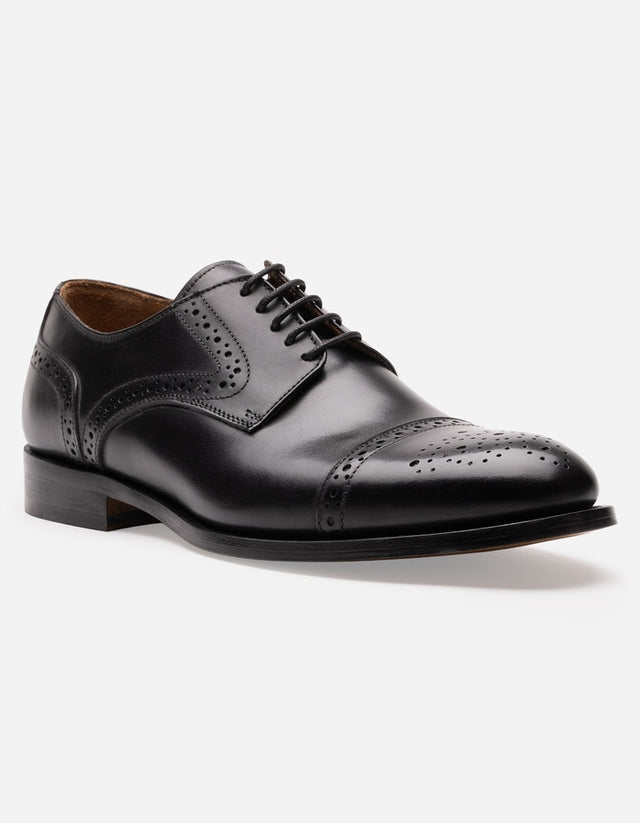 Zapatos Hombre Formales Magno Suela Cuero Hecho En Italia Modena-0-04 Negro