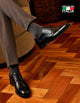 Zapatos Formales Hombre Hecho En Italia Suela Cuero Magno Modena-0-04 Negro