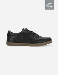 Zapatilla Urbana Hombre Cuero  24 Flex Muelle Negro