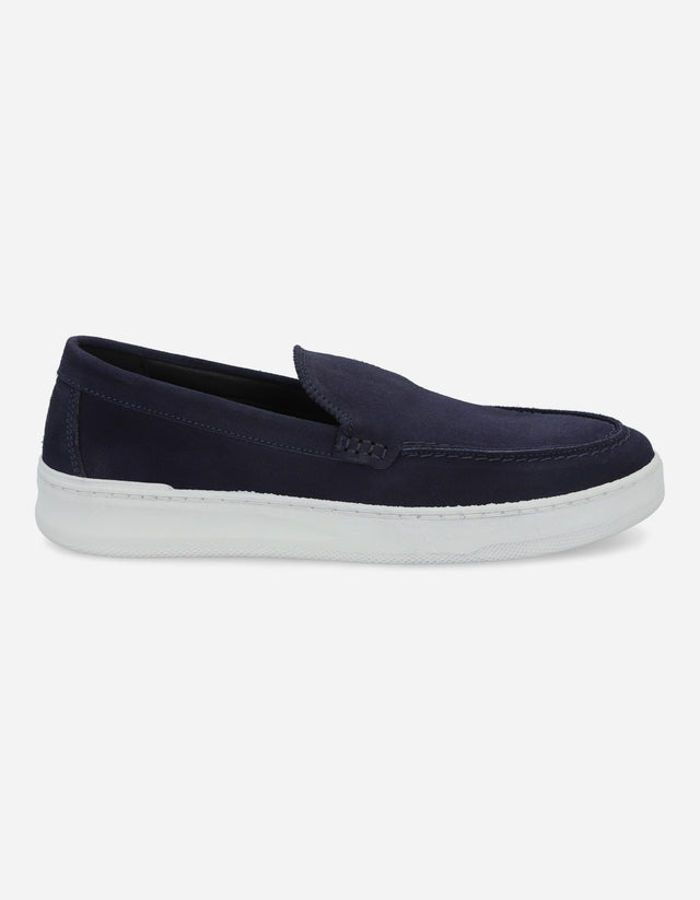 Zapatillas Slip-On Hombre Cuero Murren-4-67 Azul