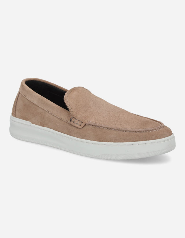Zapatillas Slip-On Hombre Cuero Murren-4-67 Taupé