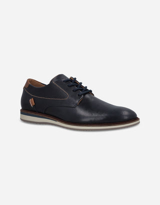 Zapatos Formal Casual Hombre Cuero Detalle Perforacionesnox-0-32 Azul Bullboxer