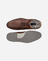 Zapatos Formal Casual Hombre Cuero Detalle Perforacionesnox-0-32 Brandy Bullboxer