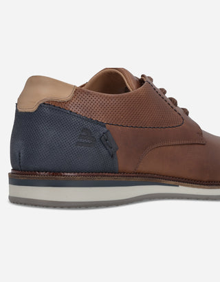Zapatos Formal Casual Hombre Cuero Detalle Perforacionesnox-0-32 Brandy Bullboxer
