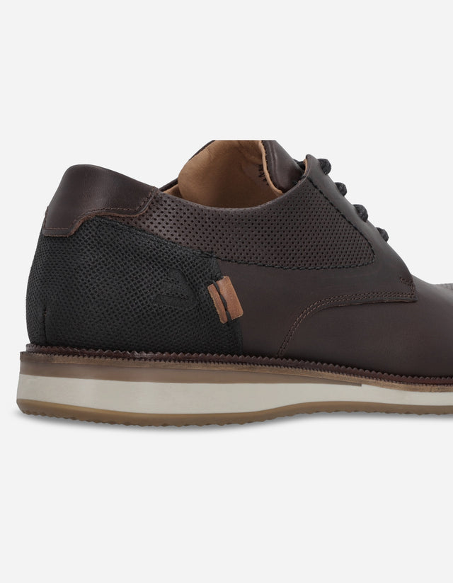 Zapatos Formal Casual Hombre Cuero Detalle Perforacionesnox-0-32 Café Bullboxer