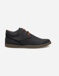 ZAPATILLAS HOMBRE CUERO CAÑA ALTA OPORTO-6-06-NEGRO