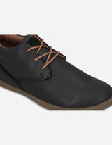 ZAPATILLAS HOMBRE CUERO CAÑA ALTA OPORTO-6-06-NEGRO