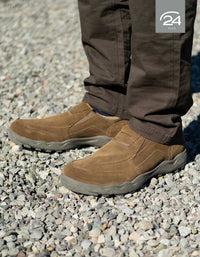 Zapatillas Slip-On Hombre Cuero 24 Flex Paine-3-04 Taupé