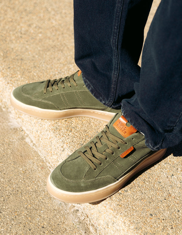 Zapatillas Urbanas Hombre Cuero Palma Verde Bullboxer