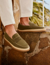 Mocasines Hombre Cuero Portside-4-02 Verde