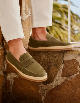 MOCASINES HOMBRE CUERO PORTSIDE-4-02 VERDE5.0