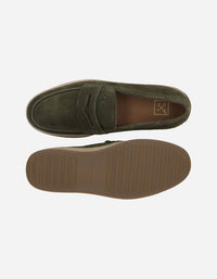 Mocasines Hombre Cuero Portside-4-02 Verde