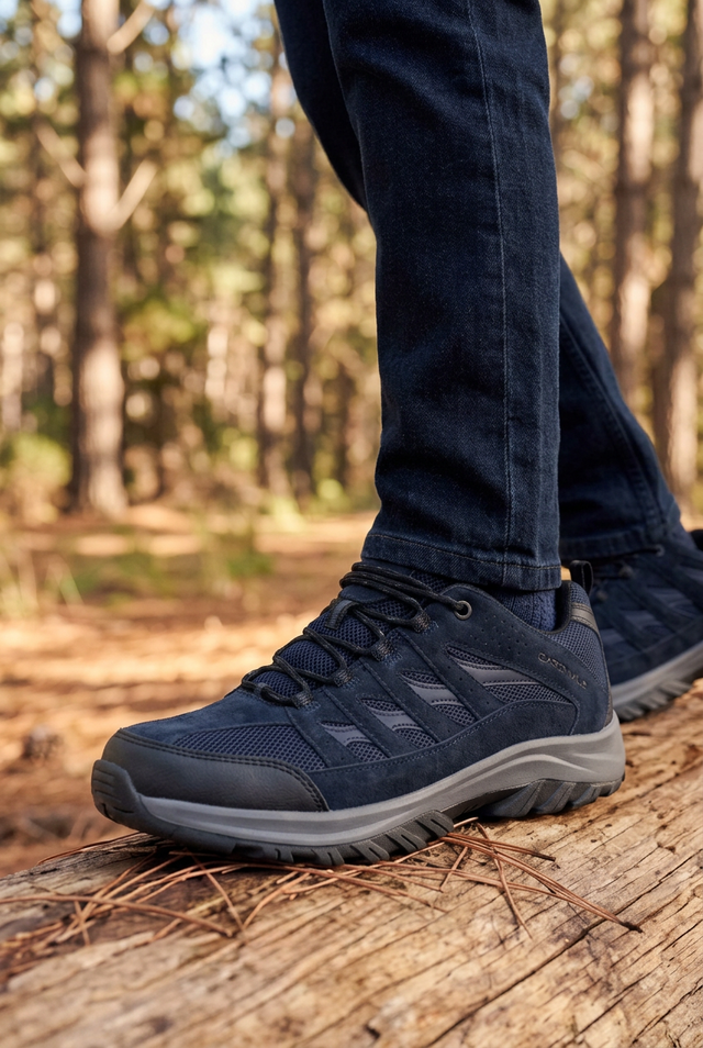 Zapatilla Outdoor Hombre Cuero Praz Azul
