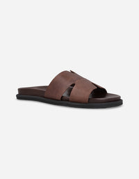 Sandalias Hombre Cuero Quinn-9-03 Brandy