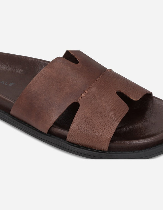 Sandalias Hombre Cuero Quinn-9-03 Brandy