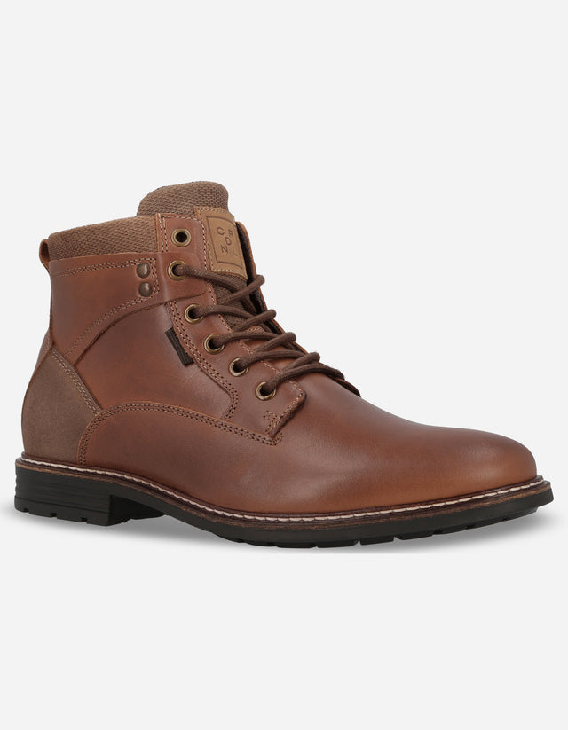 Botines Casual Urbano Hombre Cuero Raven Brandy