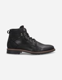 Botines Casual Urbano Hombre Cuero Raven-6-30 Negro