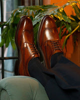 Zapatos Hombre Suela Cuero Regent-0-01 Brandy