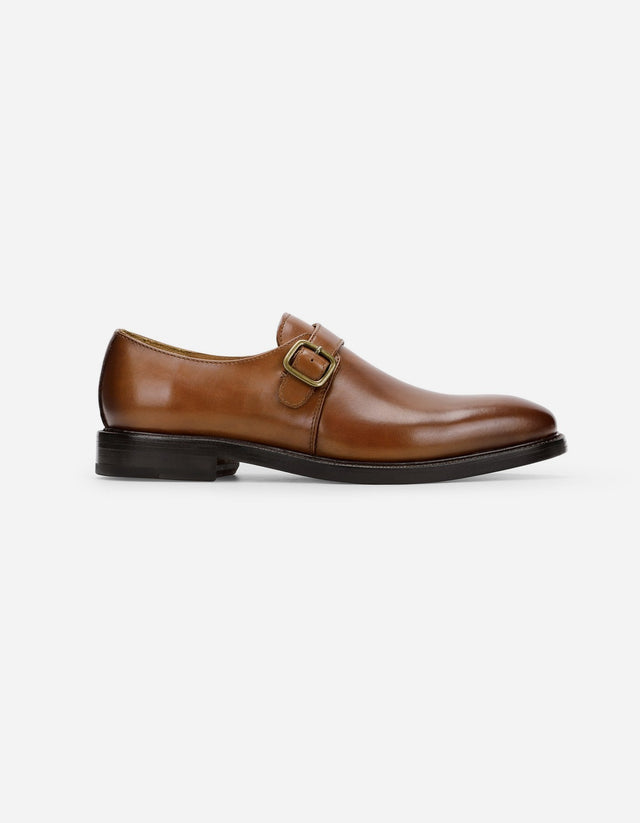 Zapatos Formal Hombre Suela De Cuero Regent-1-04 Brandy