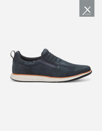Zapatillas Hombre Slip-On Cuero Reston-3-08 Azul