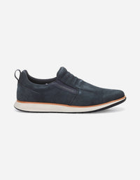 Zapatillas Hombre Slip-On Cuero Reston-3-08 Azul