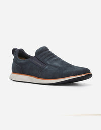Zapatillas Hombre Slip-On Cuero Reston-3-08 Azul