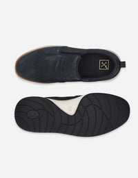 Zapatillas Hombre Slip-On Cuero Reston-3-08 Azul