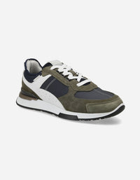 Bullboxer Zapatillas Hombre Cuero Y Textil Rockhampton-0-55 Verde