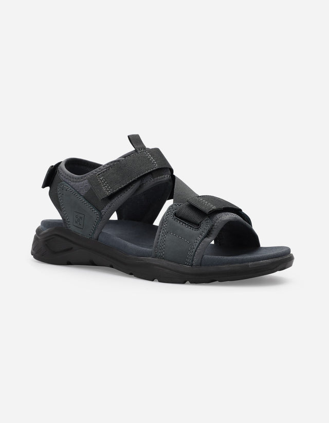 Sandalias Hombre Cuero Safari-9-09 Gris