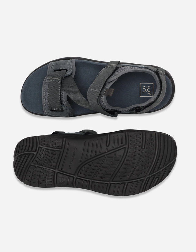 Sandalias Hombre Cuero Safari-9-09 Gris