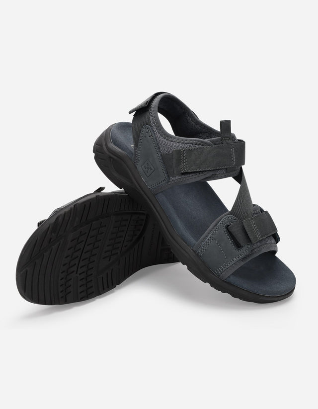Sandalias Hombre Cuero Safari-9-09 Gris