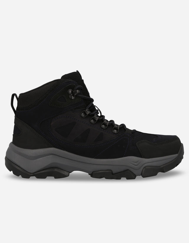 Botines Outdoor Hombre Cuero Waterproof Sansac Azul