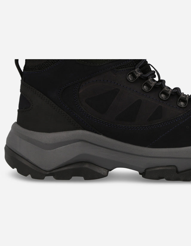 Botines Outdoor Hombre Cuero Waterproof Sansac Azul