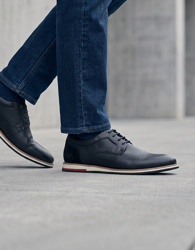 Zapatos Formal Sporty Hombre Cuero Shelford Negro