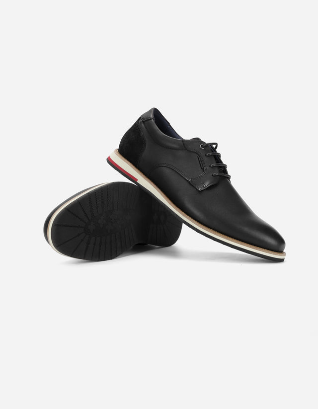 Zapatos Formal Sporty Hombre Cuero Shelford Negro