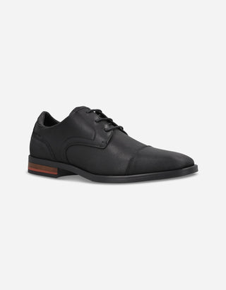Zapatos Formal Casual Hombre Derby Cuero Con Textura Soren-0-15 Negro
