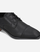 Zapatos Formal Casual Hombre Derby Cuero Con Textura Soren-0-15 Negro