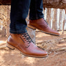 Botines Formal Casual Hombre Cuero Detalle Brogue Taron-6-23 Brandy