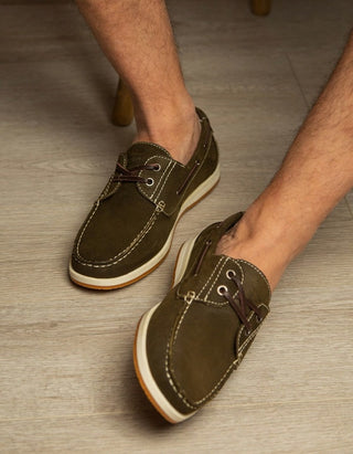 Zapatos Hombre Cuero Torbole-0-06 Verde