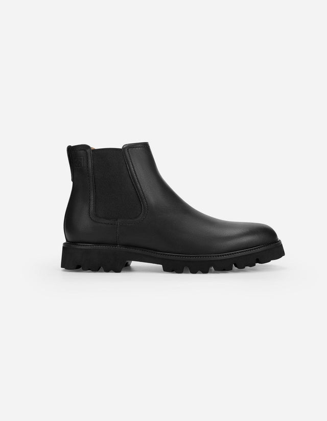 Botines Hombre Chelsea Cuero Tottenham-6-02 Negro