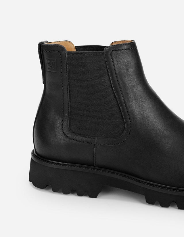 Botines Hombre Chelsea Cuero Tottenham-6-02 Negro