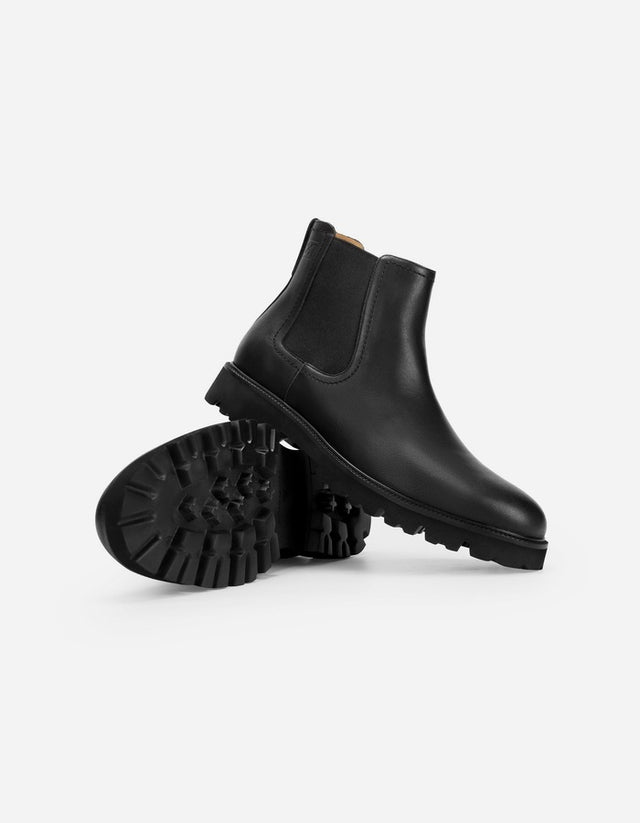 Botines Hombre Chelsea Cuero Tottenham-6-02 Negro