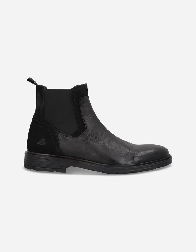 Botines Chelsea Hombre Cuero Transit-6-31 Negro Bullboxer