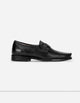 Mocasines Cuero Cabritilla Hombre Suela De Cuero Tubular Cab-3-32 Negro