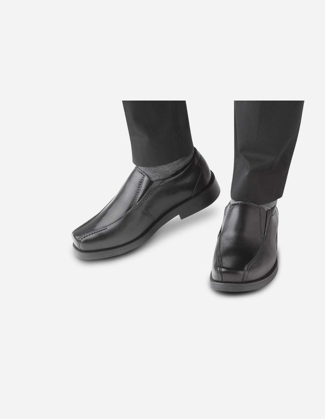 Zapatos Hombre Cuero Slip-On 24 Flex Twister-3-72-Negro