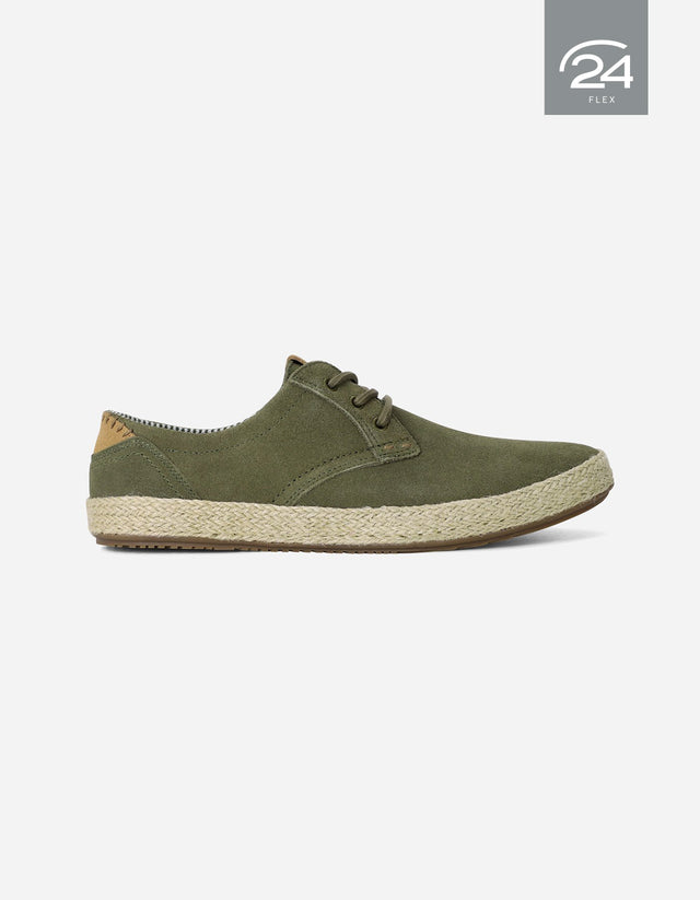 Alpargatas 24 Flex Hombre Gamuza Vallarta Verde