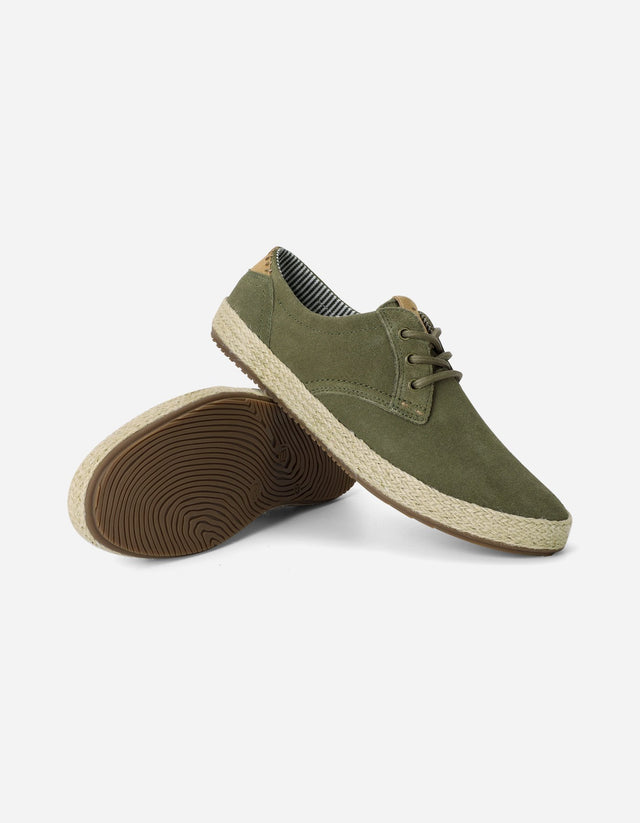 Alpargatas 24 Flex Hombre Gamuza Vallarta Verde