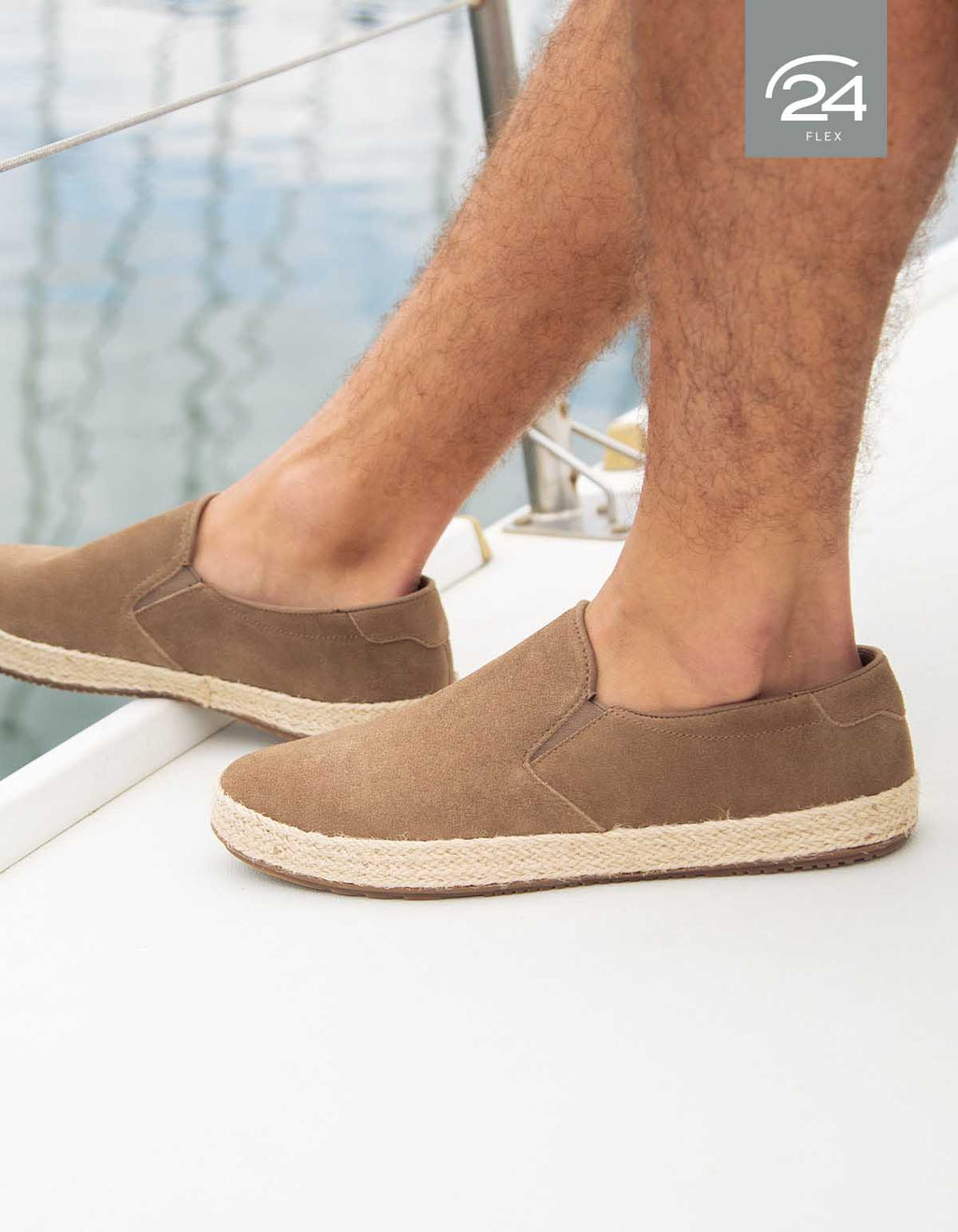 Alpargatas 24 Flex Hombre Cuero Vallarta Taupé - 34