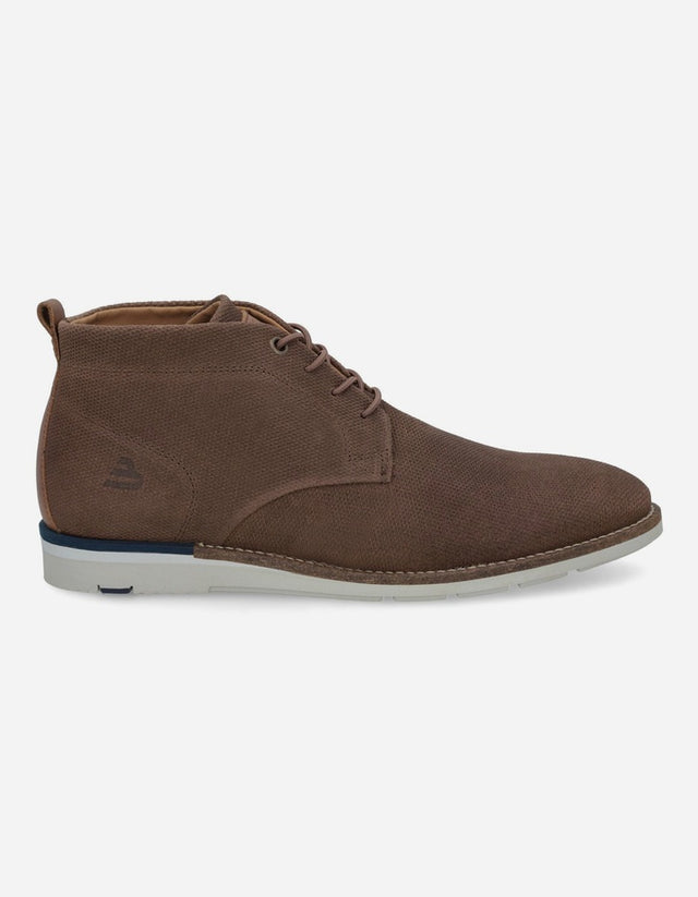 Bullboxer Botines Hombre Cuero Cordones Elasticados Varos-6-76 Brandy