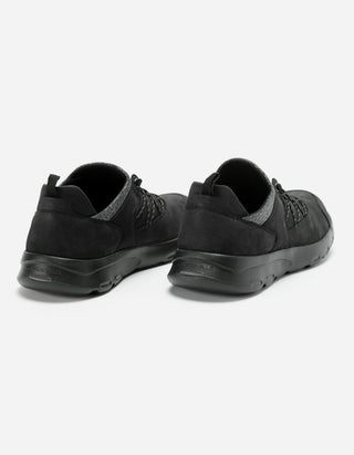 Zapatillas Hombre Cuero Y Textil Walker-0-06-Negro